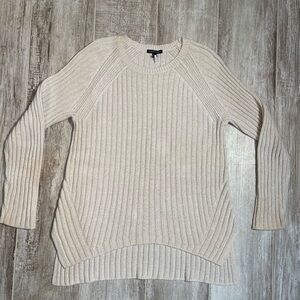 Eileen Fisher Ribbed Crewneck Sweater/Tunic - Cream